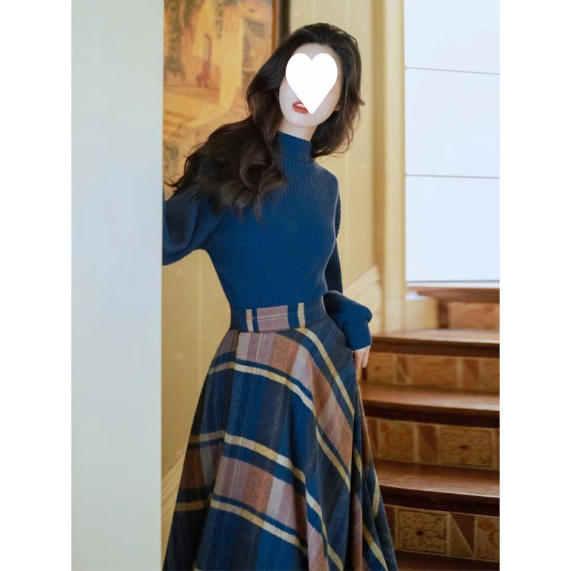 Autumn And Winter Tea Series Wear French Style Young Unique Skirt Sweater