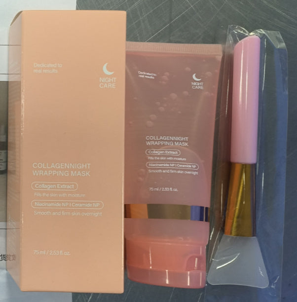 Trendy Overnight Collagen Wrapping Face Mask: Firming, Hydrating & Anti-Wrinkle Care