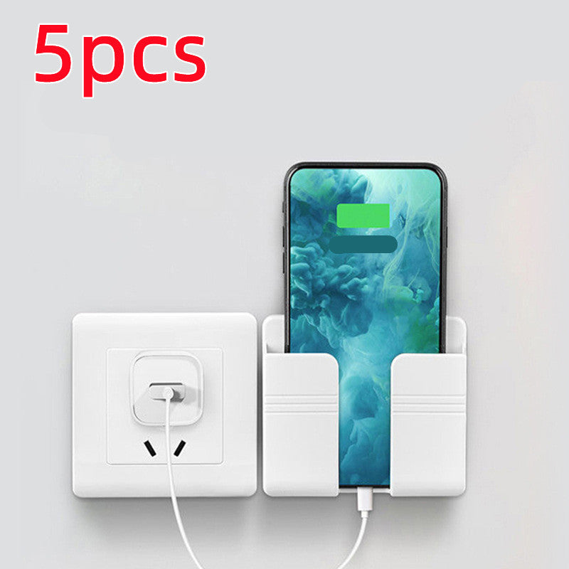 Wall-Mounted Phone Charging Holder – Punch-Free Sticky Storage Box