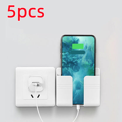 Wall-Mounted Phone Charging Holder – Punch-Free Sticky Storage Box