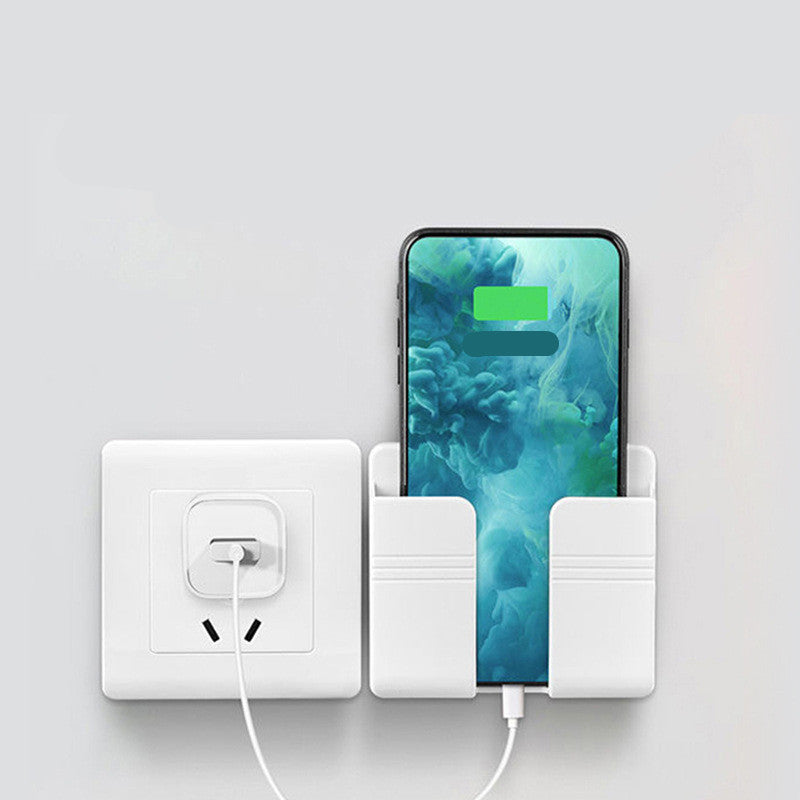 Wall-Mounted Phone Charging Holder – Punch-Free Sticky Storage Box