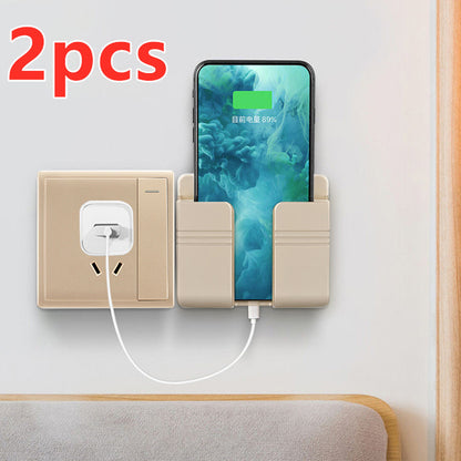 Wall-Mounted Phone Charging Holder – Punch-Free Sticky Storage Box