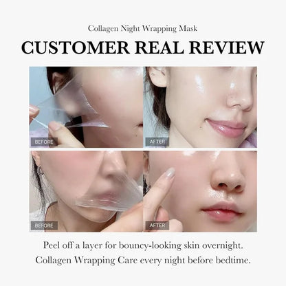 Trendy Overnight Collagen Wrapping Face Mask: Firming, Hydrating & Anti-Wrinkle Care