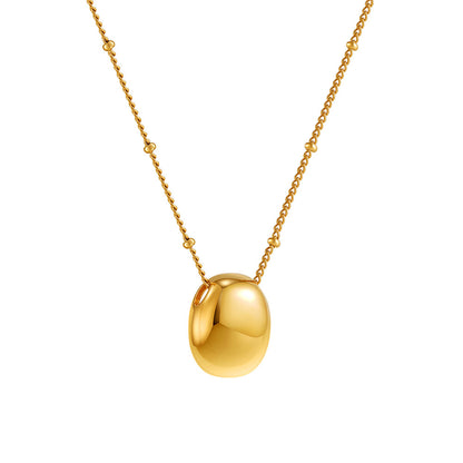 18K Gold Plated Stainless Steel Beaded Necklace