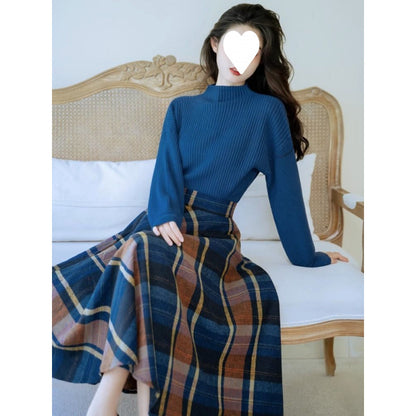 Autumn And Winter Tea Series Wear French Style Young Unique Skirt Sweater