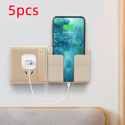 Wall-Mounted Phone Charging Holder – Punch-Free Sticky Storage Box