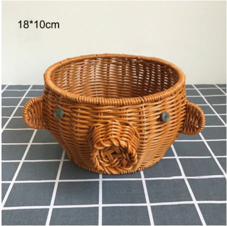 Handwoven Rattan Fruit Basket – Stylish Home & Kitchen Storage